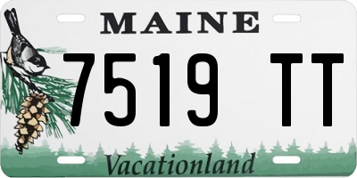 ME license plate 7519TT