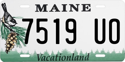 ME license plate 7519UO