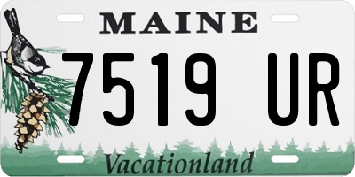 ME license plate 7519UR