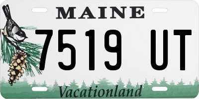 ME license plate 7519UT