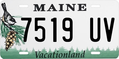 ME license plate 7519UV