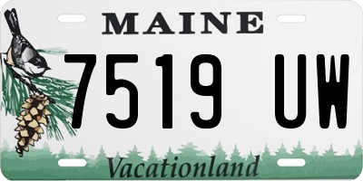 ME license plate 7519UW