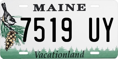 ME license plate 7519UY