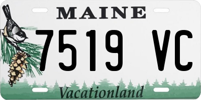 ME license plate 7519VC