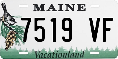 ME license plate 7519VF