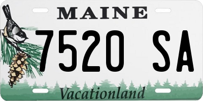 ME license plate 7520SA