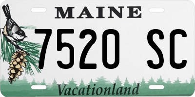 ME license plate 7520SC