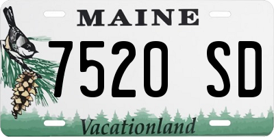 ME license plate 7520SD