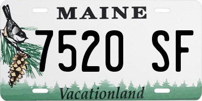 ME license plate 7520SF
