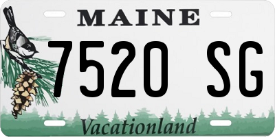 ME license plate 7520SG