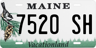 ME license plate 7520SH