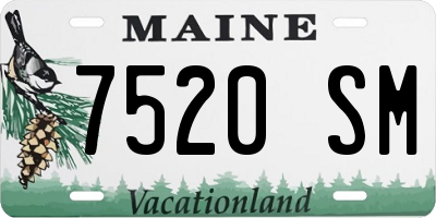 ME license plate 7520SM
