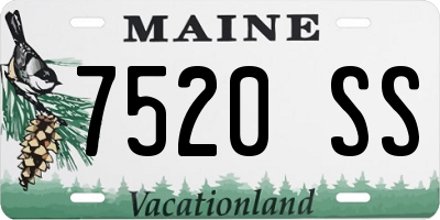 ME license plate 7520SS
