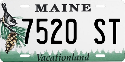 ME license plate 7520ST