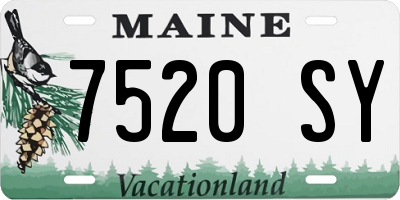 ME license plate 7520SY