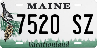 ME license plate 7520SZ