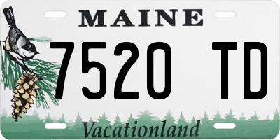ME license plate 7520TD