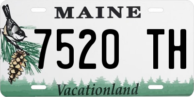 ME license plate 7520TH