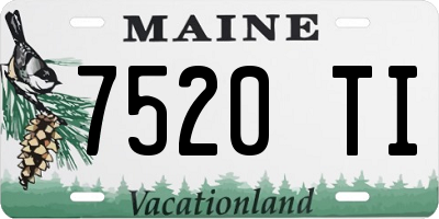 ME license plate 7520TI