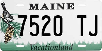 ME license plate 7520TJ
