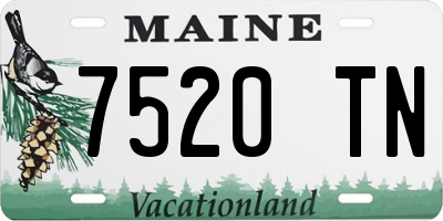 ME license plate 7520TN