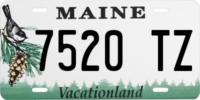 ME license plate 7520TZ