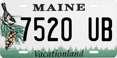 ME license plate 7520UB