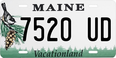 ME license plate 7520UD
