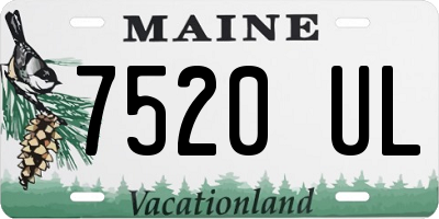 ME license plate 7520UL
