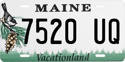 ME license plate 7520UQ