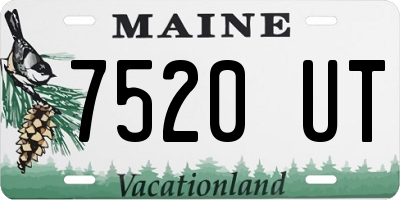 ME license plate 7520UT