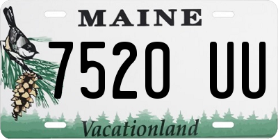 ME license plate 7520UU