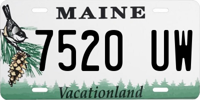 ME license plate 7520UW