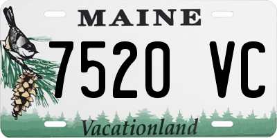 ME license plate 7520VC