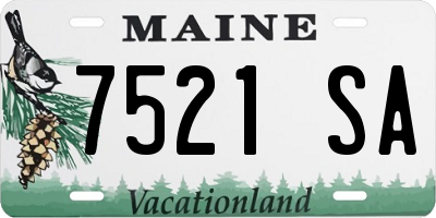 ME license plate 7521SA