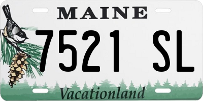 ME license plate 7521SL