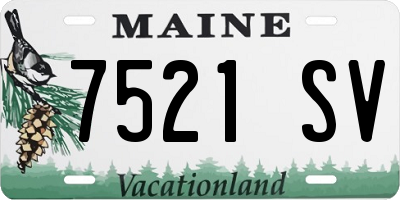 ME license plate 7521SV