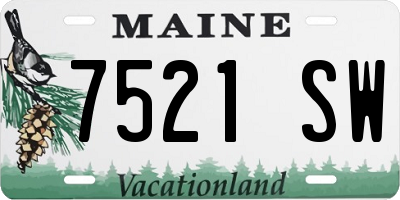 ME license plate 7521SW