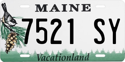 ME license plate 7521SY