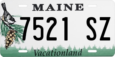 ME license plate 7521SZ