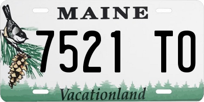 ME license plate 7521TO