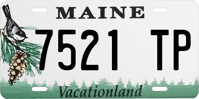 ME license plate 7521TP