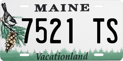 ME license plate 7521TS