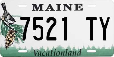 ME license plate 7521TY