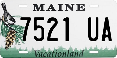 ME license plate 7521UA