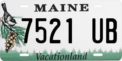 ME license plate 7521UB