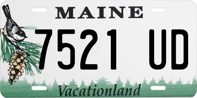ME license plate 7521UD