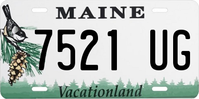 ME license plate 7521UG