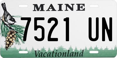 ME license plate 7521UN