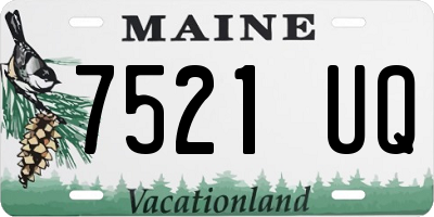 ME license plate 7521UQ